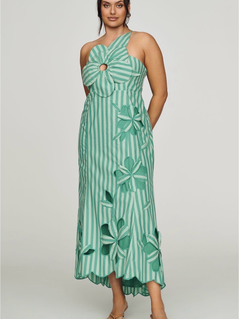 Anthropologie One-Shoulder Cutwork Dress - Picture 4 of 10
